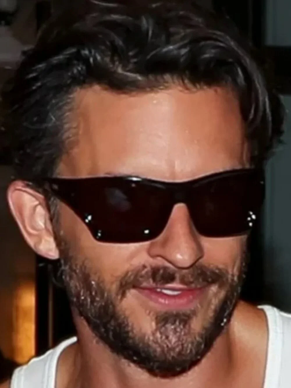 Loewe x PAULA'S IBIZA Men Sunglasses – Black/Smoke Wraparound Frame LW40143U 01A